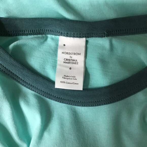 Nordstrom by Cristina Martinez Girl's Cotton Graphic T-Shirt Green 6 - Picture 3 of 3